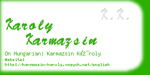 karoly karmazsin business card